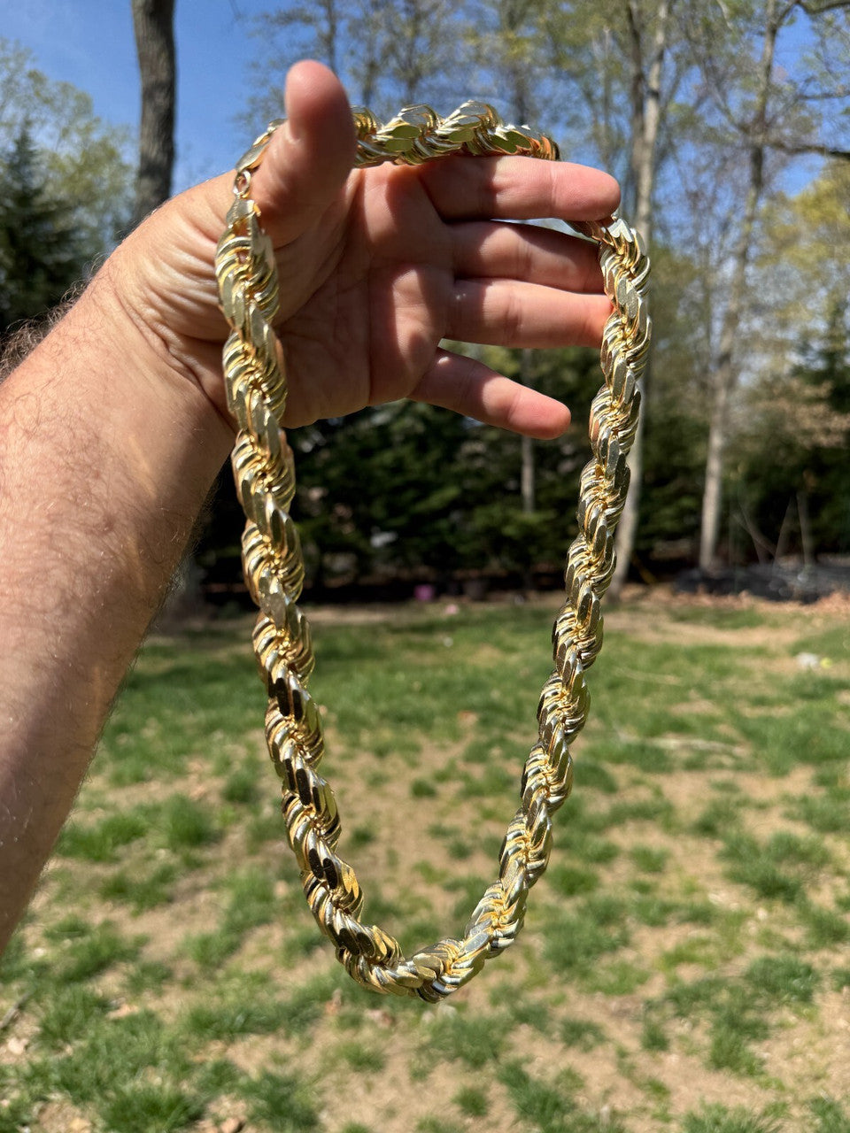 MONSTER Rope Chain Necklace - 14k Gold Vermeil 925 Sterling Silver - 20"-30" - 16.5mm