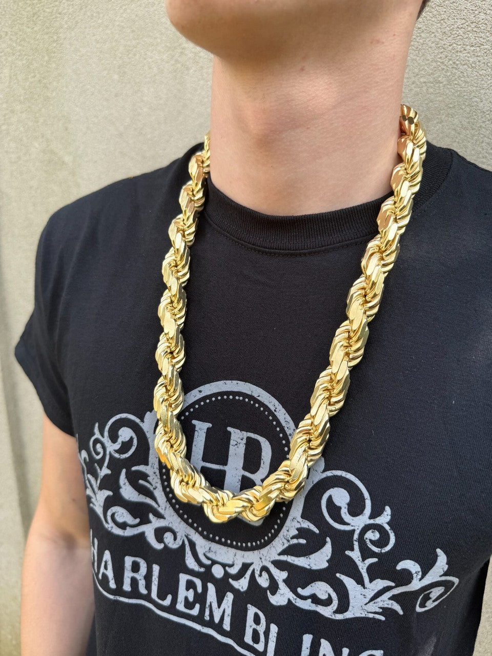 MONSTER Rope Chain Necklace - 14k Gold Vermeil 925 Sterling Silver - 20"-30" - 16.5mm