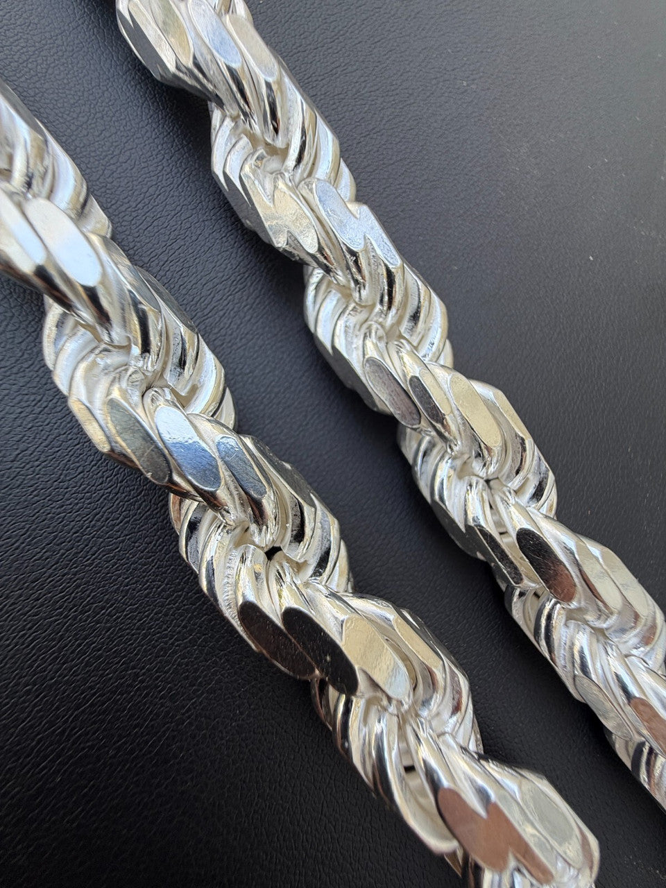 BIGGEST BOSS Rope Chain Necklace - 925 Sterling Silver - 18"-30" - 12.5mm