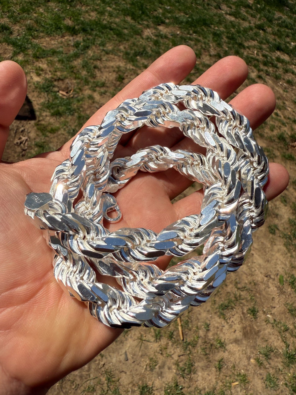 BIGGEST BOSS Rope Chain Necklace - 925 Sterling Silver - 18"-30" - 12.5mm