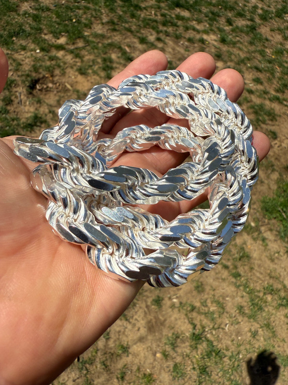 BIGGEST BOSS Rope Chain Necklace - 925 Sterling Silver - 18"-30" - 12.5mm