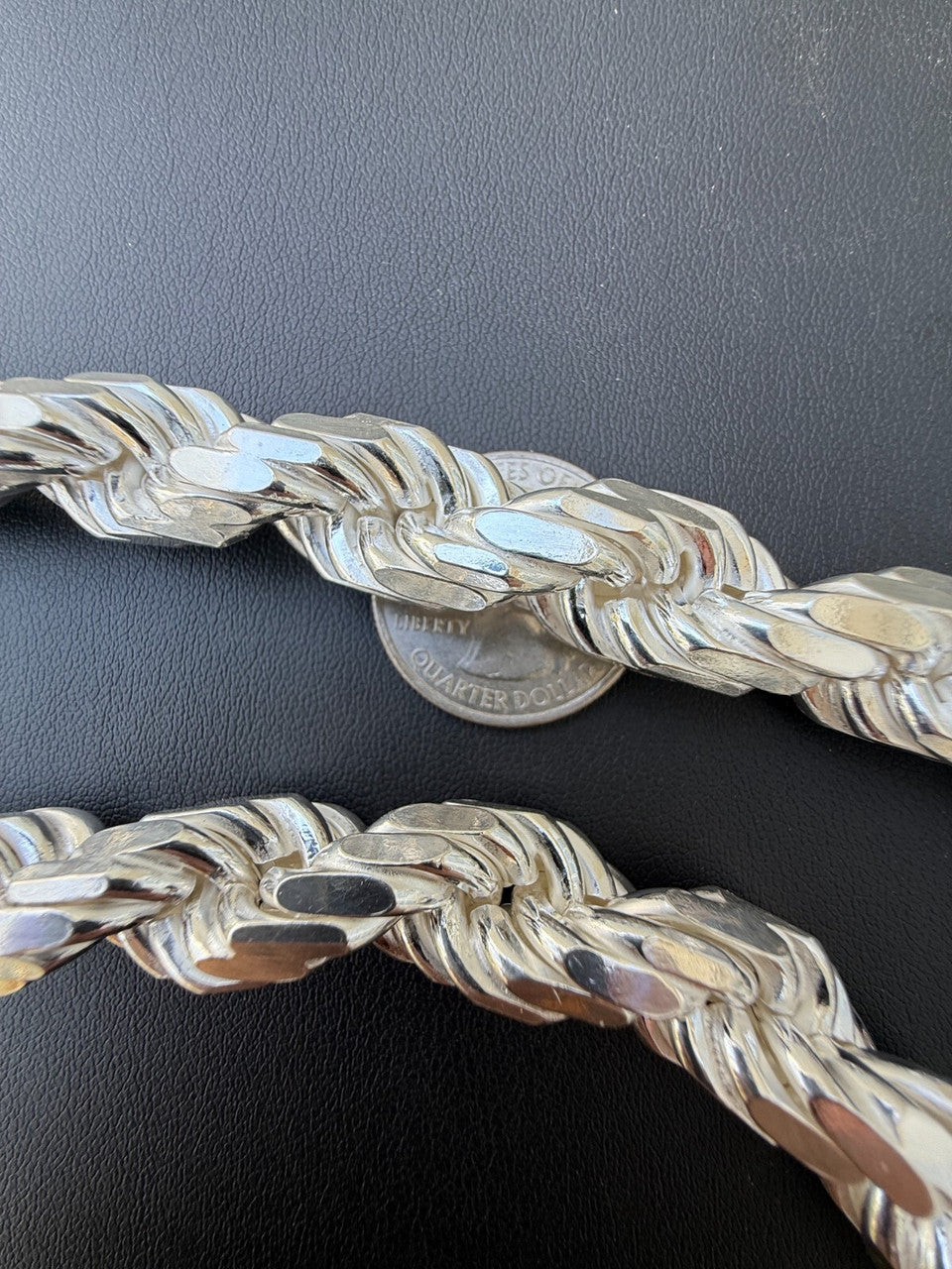 BIGGEST BOSS Rope Chain Necklace - 925 Sterling Silver - 18"-30" - 12.5mm