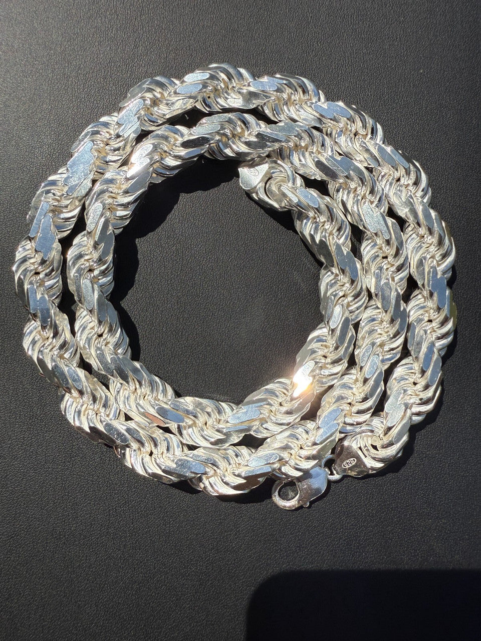 BIGGEST BOSS Rope Chain Necklace - 925 Sterling Silver - 18"-30" - 12.5mm