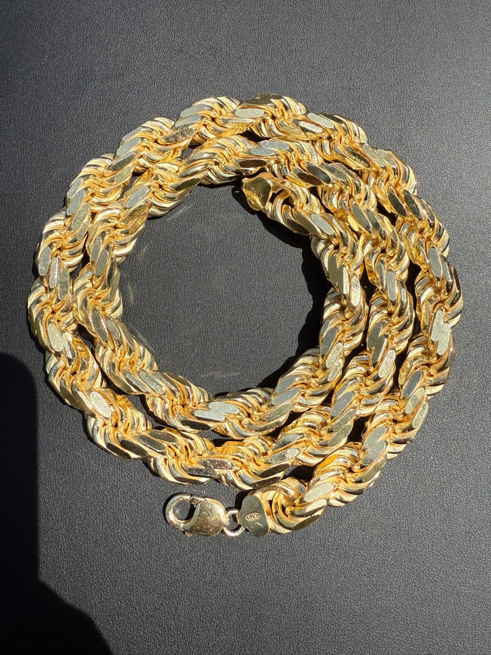 BIGGEST BOSS Rope Chain Necklace - 14k Gold Vermeil 925 Sterling Silver - 18"-30" - 12.5mm