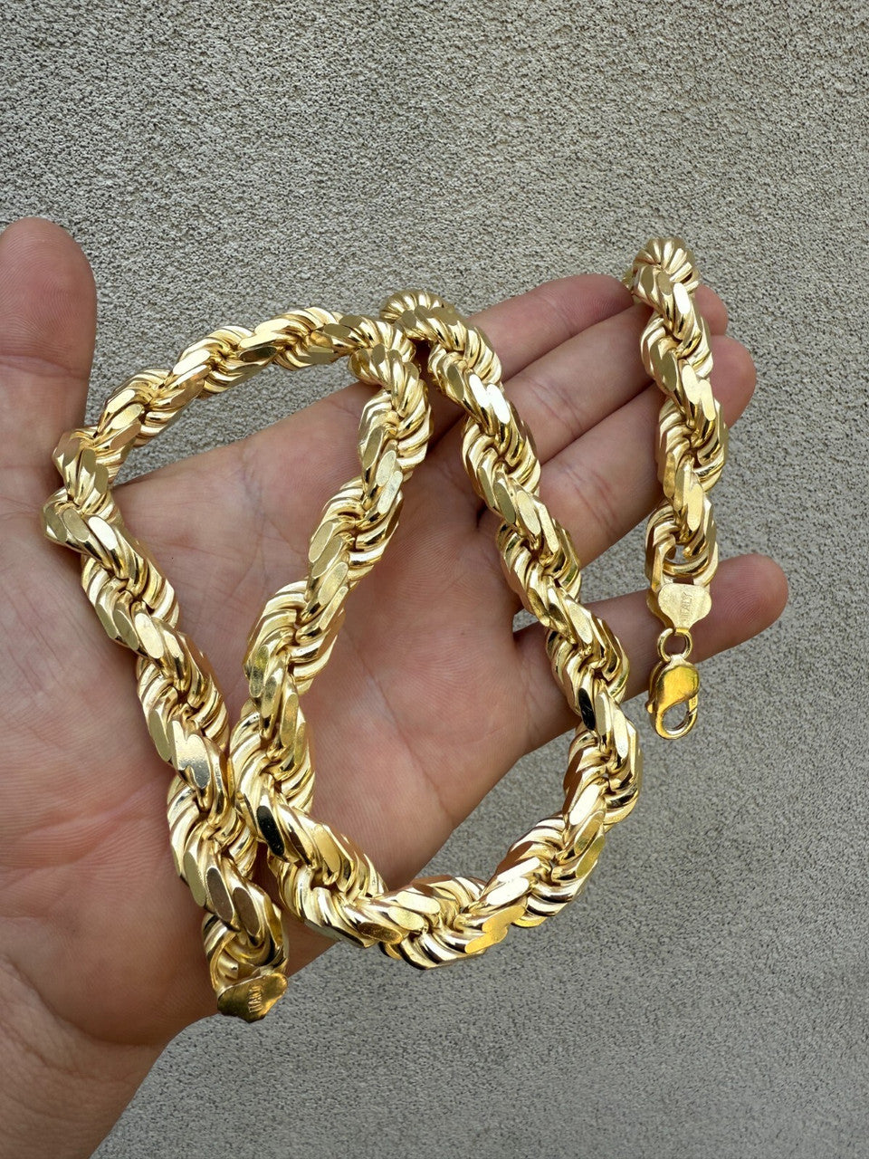 BIGGEST BOSS Rope Chain Necklace - 14k Gold Vermeil 925 Sterling Silver - 18"-30" - 12.5mm