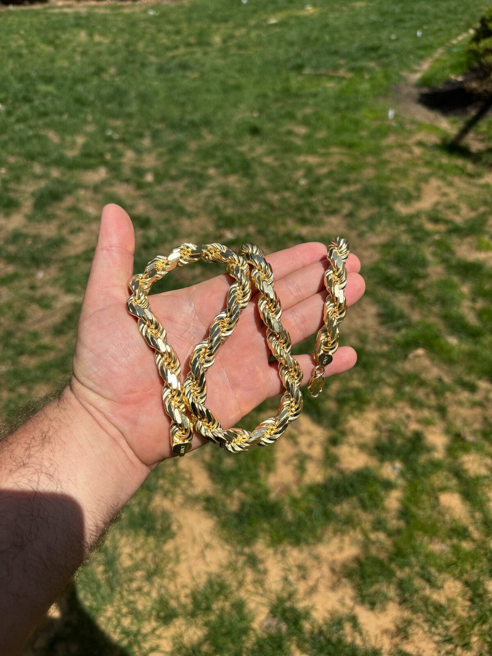 BIGGEST BOSS Rope Chain Necklace - 14k Gold Vermeil 925 Sterling Silver - 18"-30" - 12.5mm