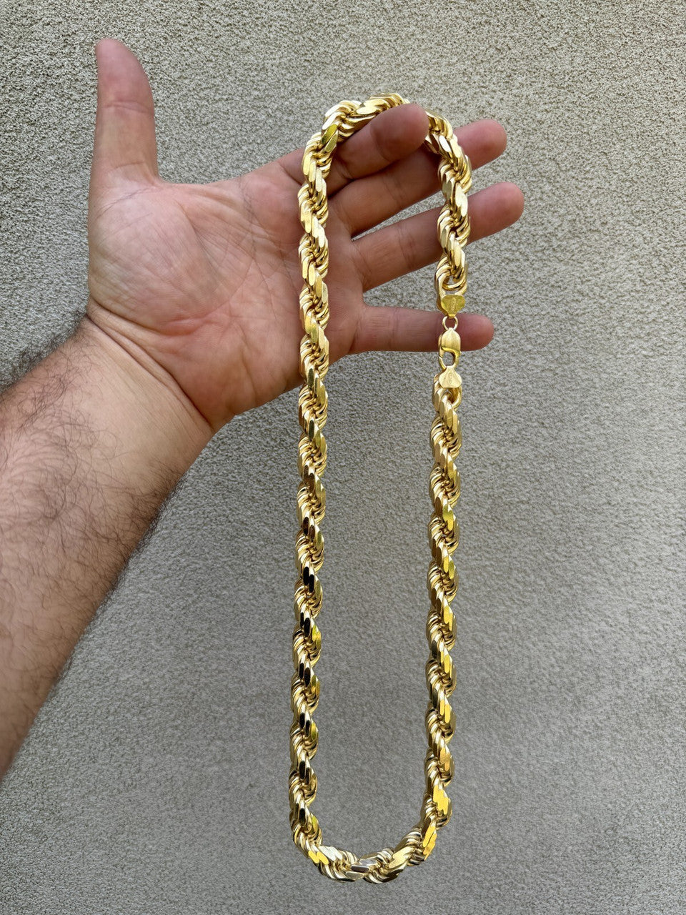 BIGGEST BOSS Rope Chain Necklace - 14k Gold Vermeil 925 Sterling Silver - 18"-30" - 12.5mm