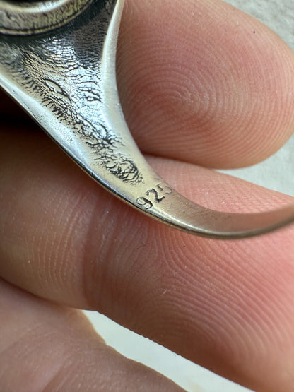 Night Sky Ring - 925 Silver Oxidized - Genuine Black Onyx Stone