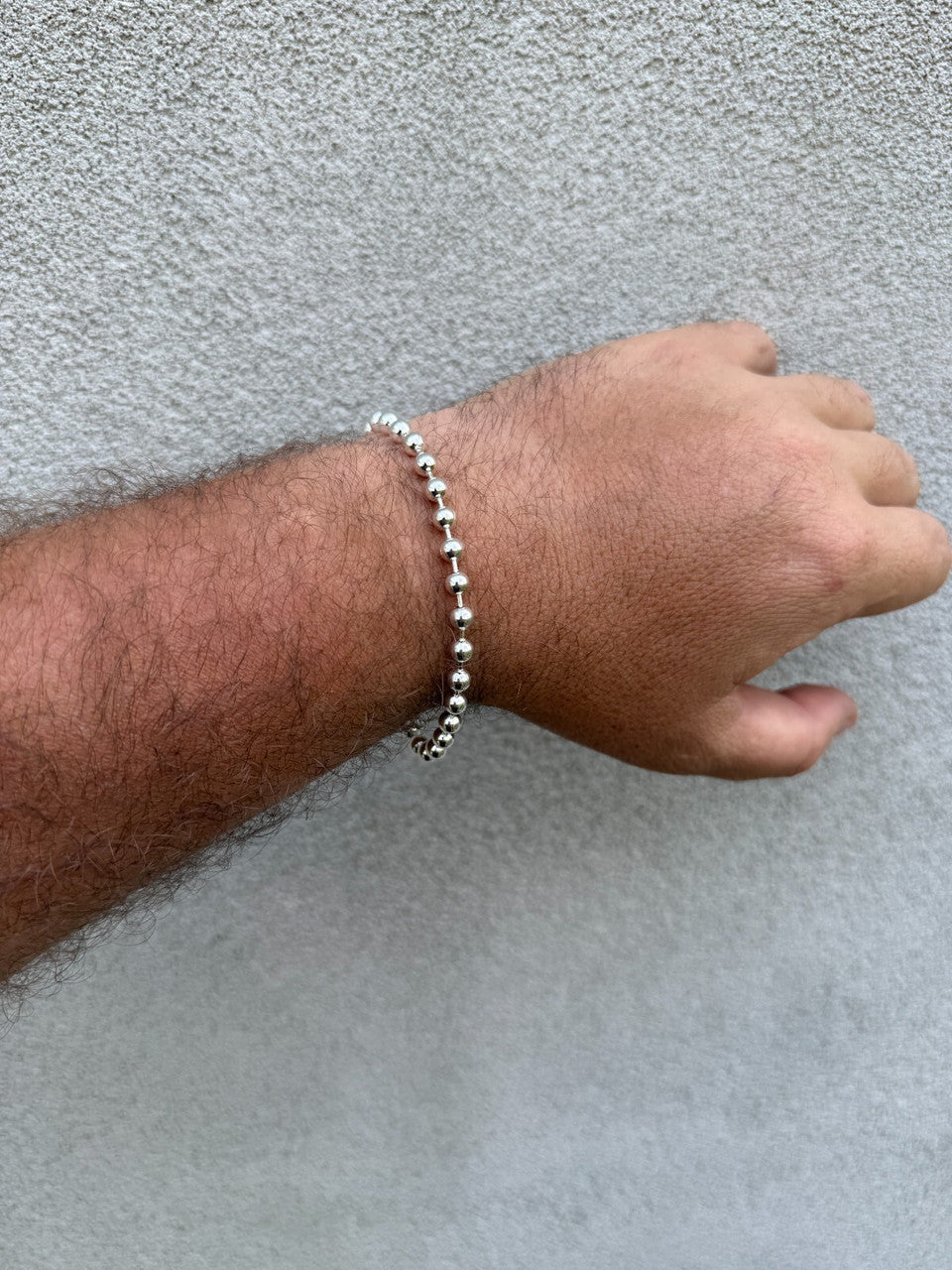 Ball Bead Bracelet - 925 Sterling Silver - 8" - 5mm