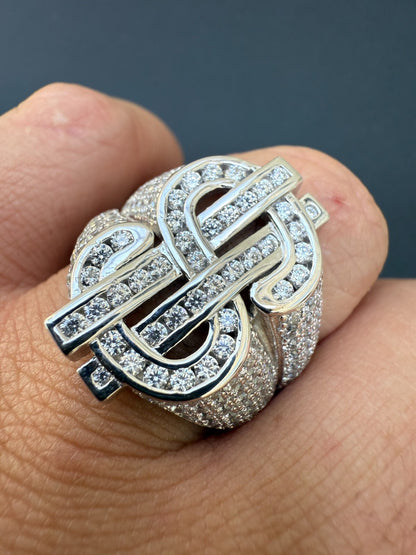 Cash Money Iced Out Ring - 925 Silver