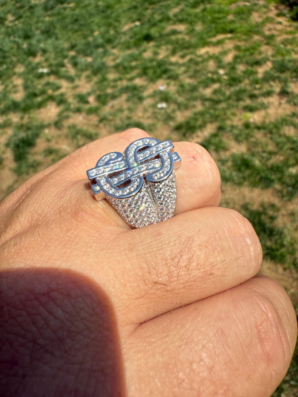 Cash Money Iced Out Ring - 925 Silver