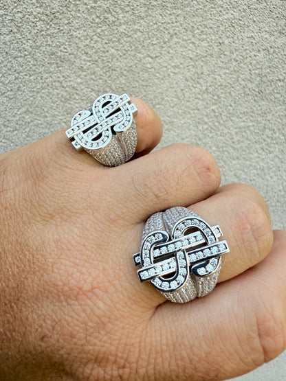 Cash Money Iced Out Ring - 925 Silver