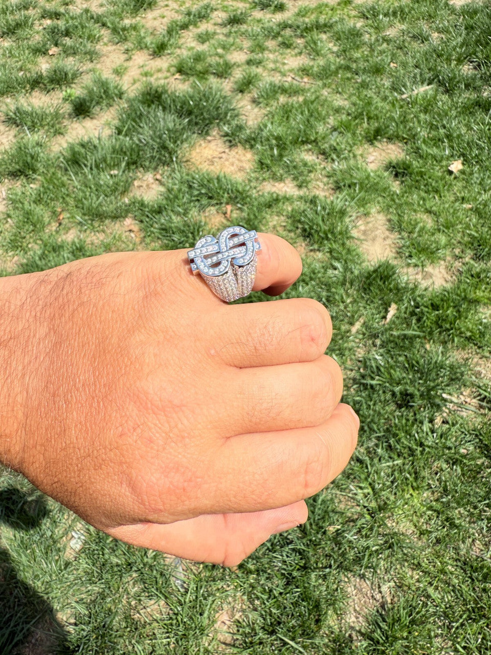 Cash Money Iced Out Ring - 925 Silver