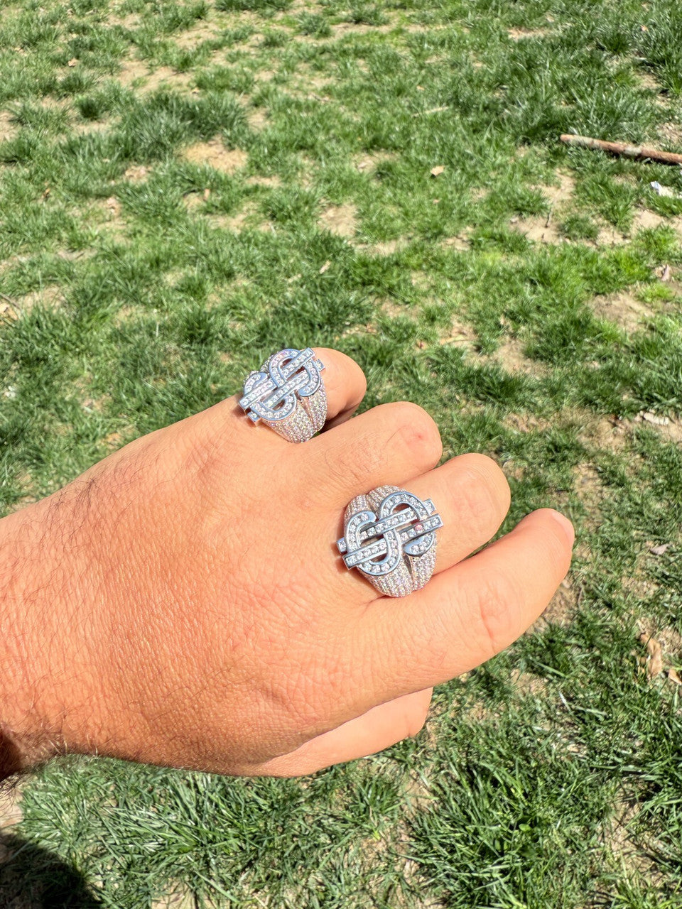 Cash Money Iced Out Ring - 925 Silver