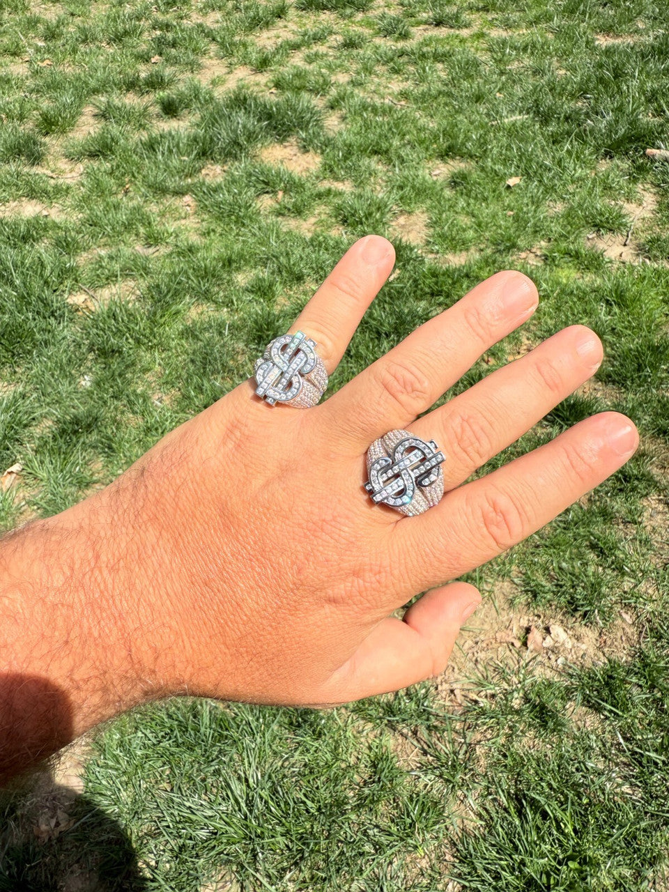 Cash Money Iced Out Ring - 925 Silver