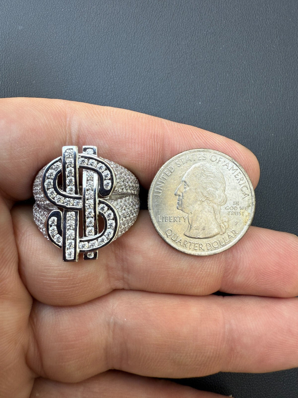 Cash Money Iced Out Ring - 925 Silver