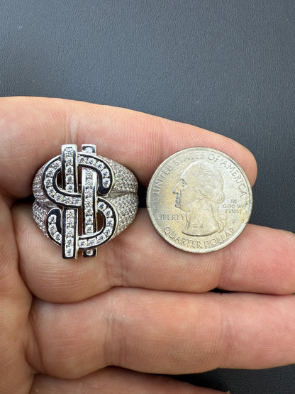 Cash Money Iced Out Ring - 925 Silver