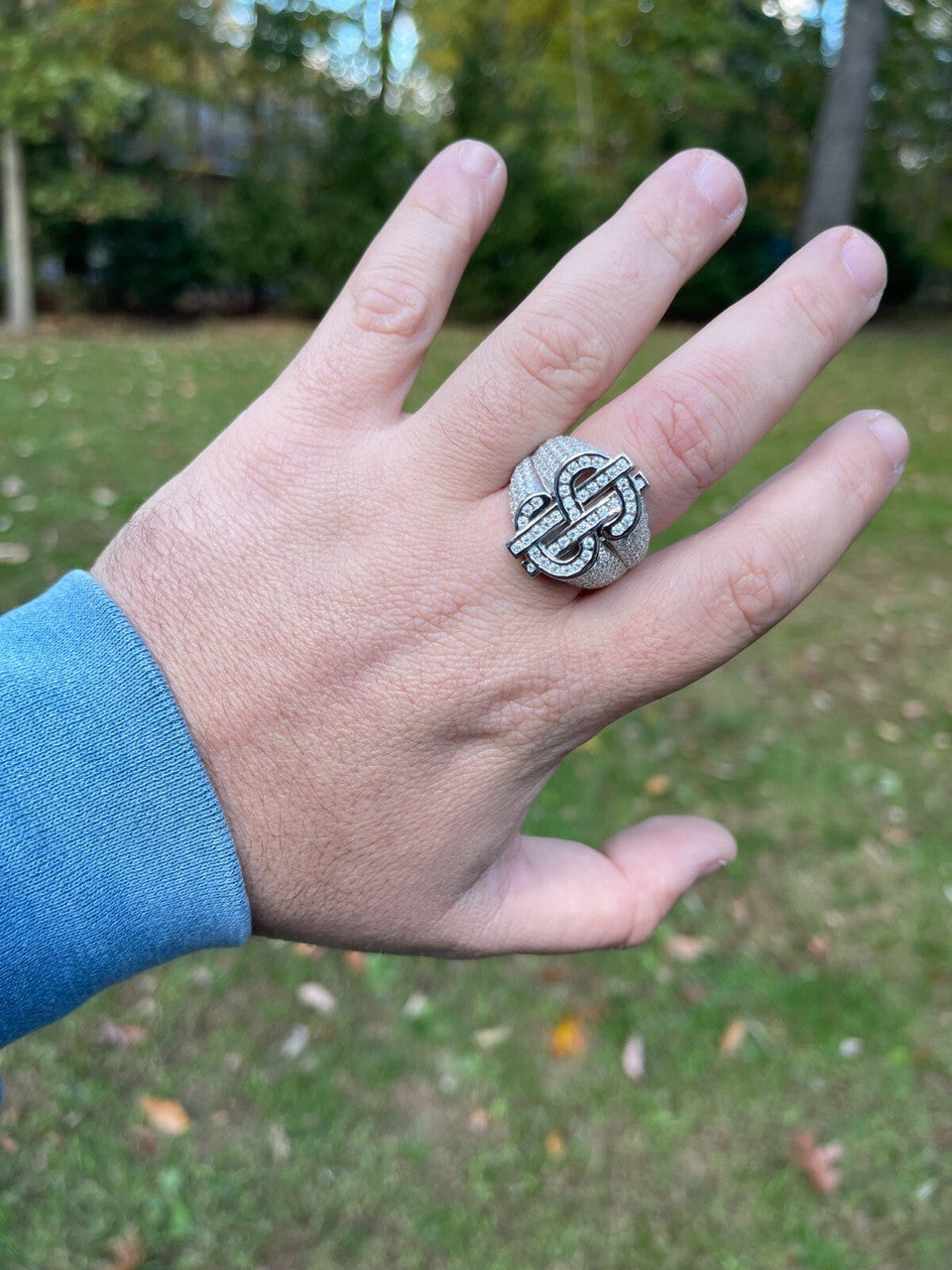 Cash Money Iced Out Ring - 925 Silver