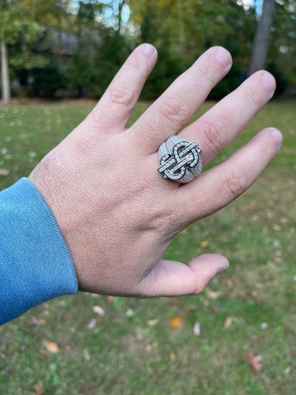 Cash Money Iced Out Ring - 925 Silver