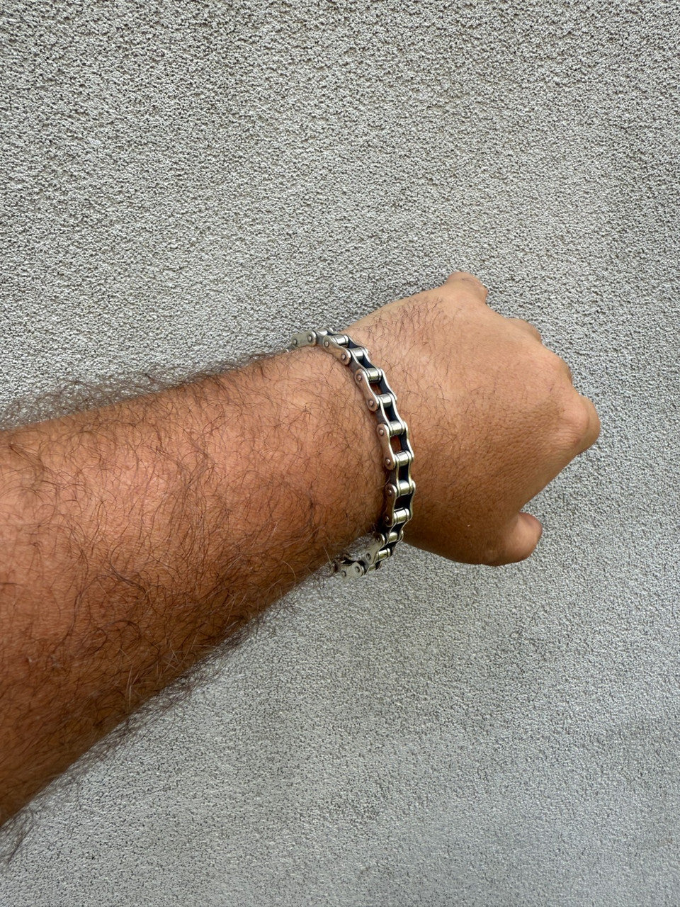 Bike Chain Bracelet - Oxidized 925 Sterling Silver - 7"-9" - 9mm