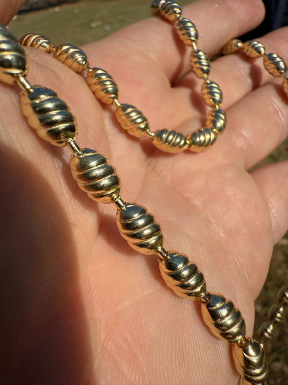 Infinity Rice Link Chain Necklace - 14k Gold Vermeil 925 Sterling Silver - 18"-30" - 6mm