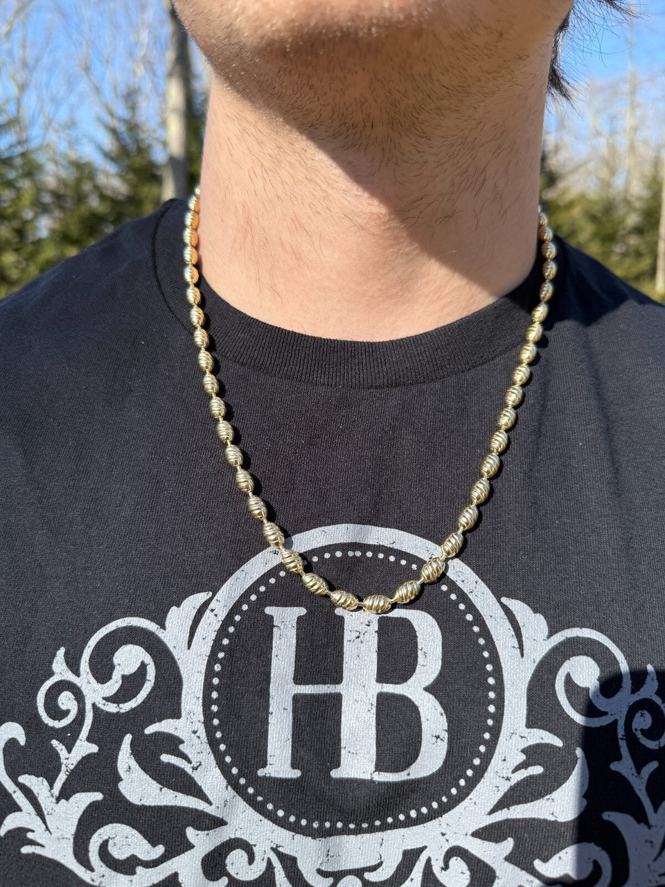 Infinity Rice Link Chain Necklace - 14k Gold Vermeil 925 Sterling Silver - 18"-30" - 6mm