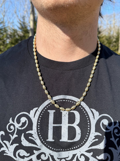 Infinity Rice Link Chain Necklace - 14k Gold Vermeil 925 Sterling Silver - 18"-30" - 6mm