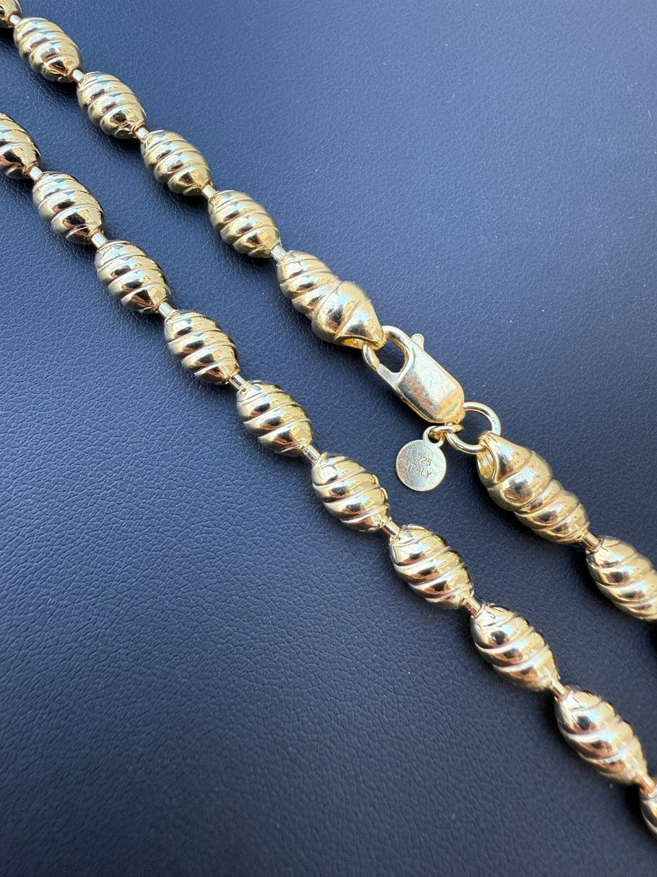 Infinity Rice Link Chain Necklace - 14k Gold Vermeil 925 Sterling Silver - 18"-30" - 6mm