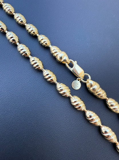 Infinity Rice Link Chain Necklace - 14k Gold Vermeil 925 Sterling Silver - 18"-30" - 6mm