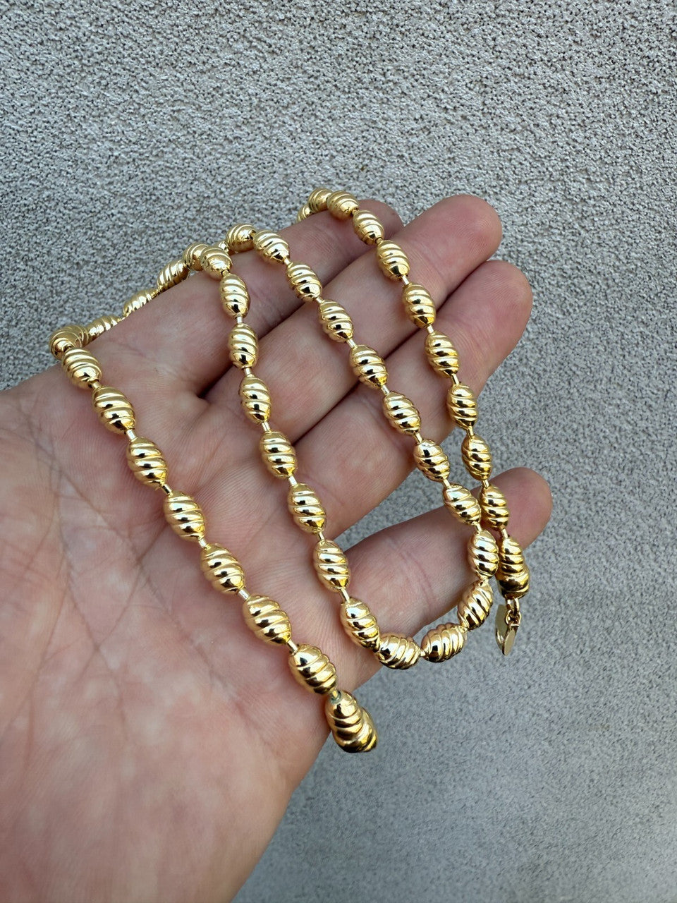 Infinity Rice Link Chain Necklace - 14k Gold Vermeil 925 Sterling Silver - 18"-30" - 6mm