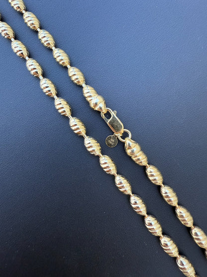 Infinity Rice Link Chain Necklace - 14k Gold Vermeil 925 Sterling Silver - 18"-30" - 6mm