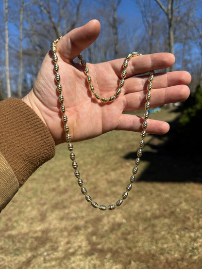 Infinity Rice Link Chain Necklace - 14k Gold Vermeil 925 Sterling Silver - 18"-30" - 6mm