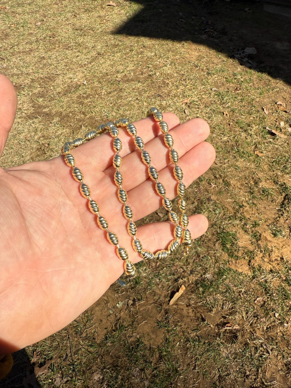 Infinity Rice Link Chain Necklace - 14k Gold Vermeil 925 Sterling Silver - 18"-30" - 6mm