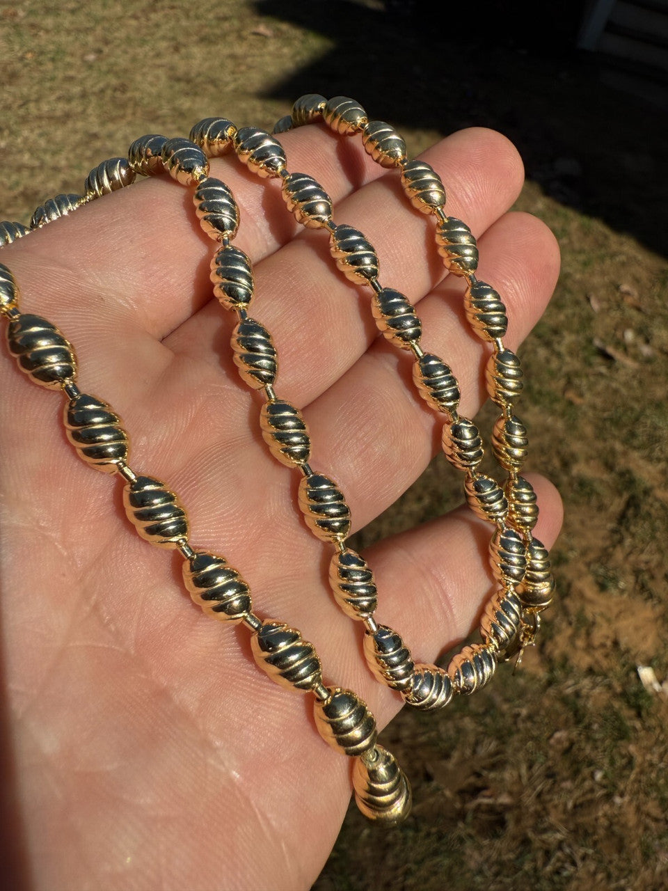 Infinity Rice Link Chain Necklace - 14k Gold Vermeil 925 Sterling Silver - 18"-30" - 6mm