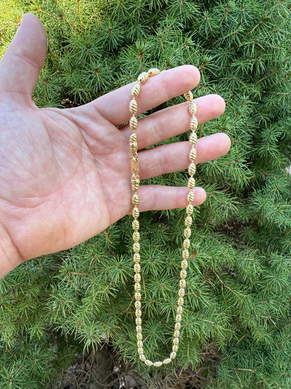 Infinity Rice Link Chain Necklace - 14k Gold Vermeil 925 Sterling Silver - 18"-30" - 6mm