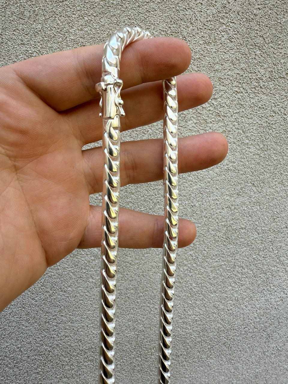 Round Franco Link Chain Necklace W. Box Lock - 925 Sterling Silver - 18"-30" - 5mm-7mm