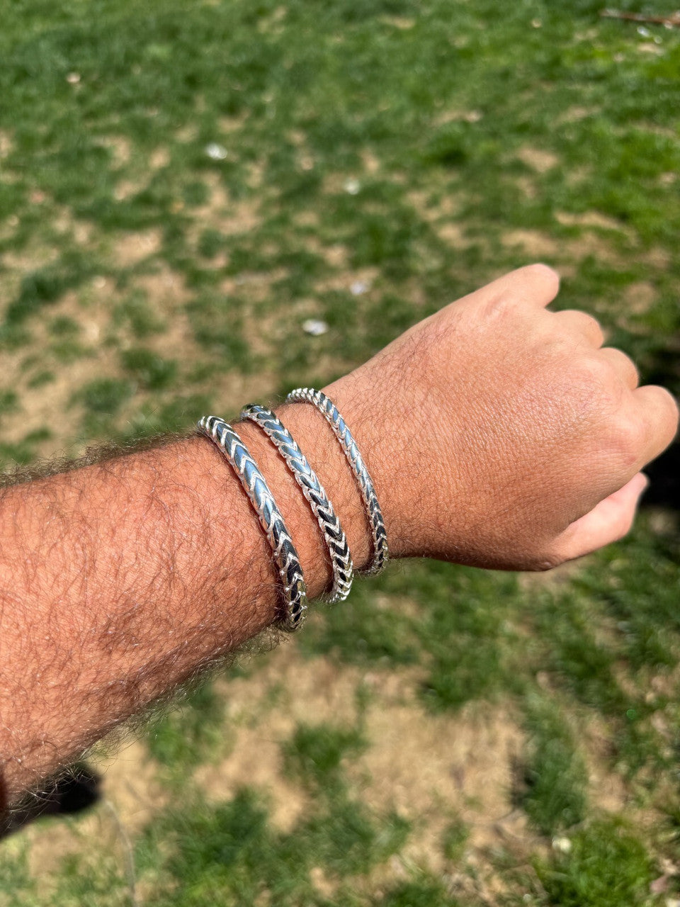 Round Franco Link Bracelet W. Box Lock - 925 Sterling Silver - 7"-9" - 5mm-7mm