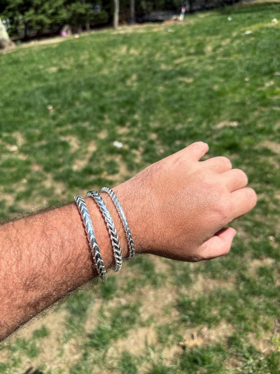 Round Franco Link Bracelet W. Box Lock - 925 Sterling Silver - 7"-9" - 5mm-7mm