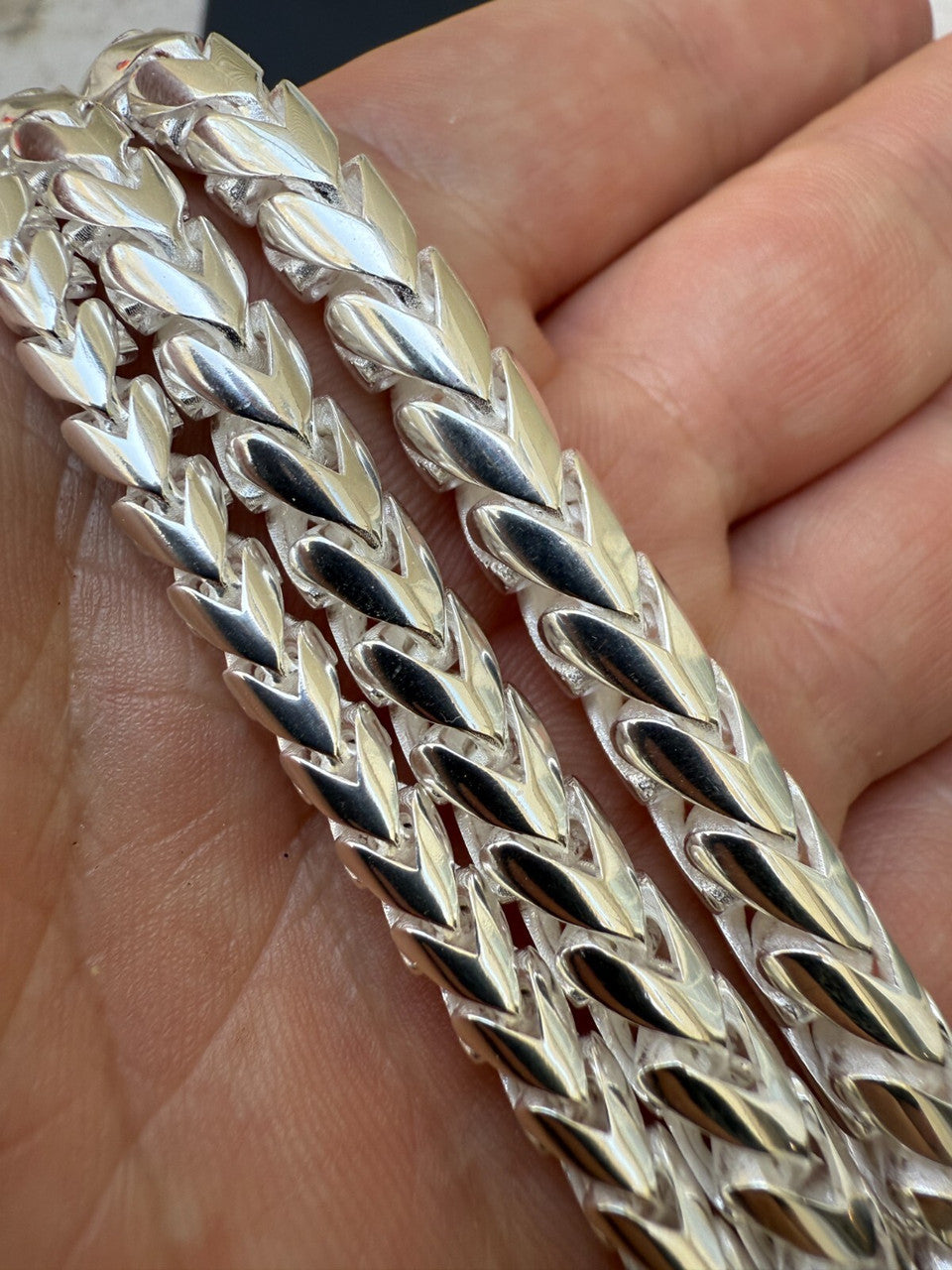 Round Franco Link Bracelet W. Box Lock - 925 Sterling Silver - 7"-9" - 5mm-7mm