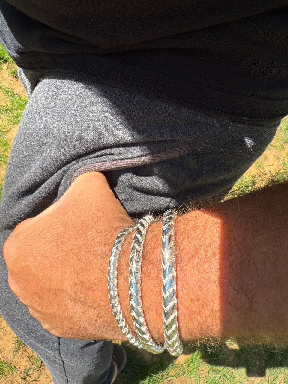 Round Franco Link Bracelet W. Box Lock - 925 Sterling Silver - 7"-9" - 5mm-7mm