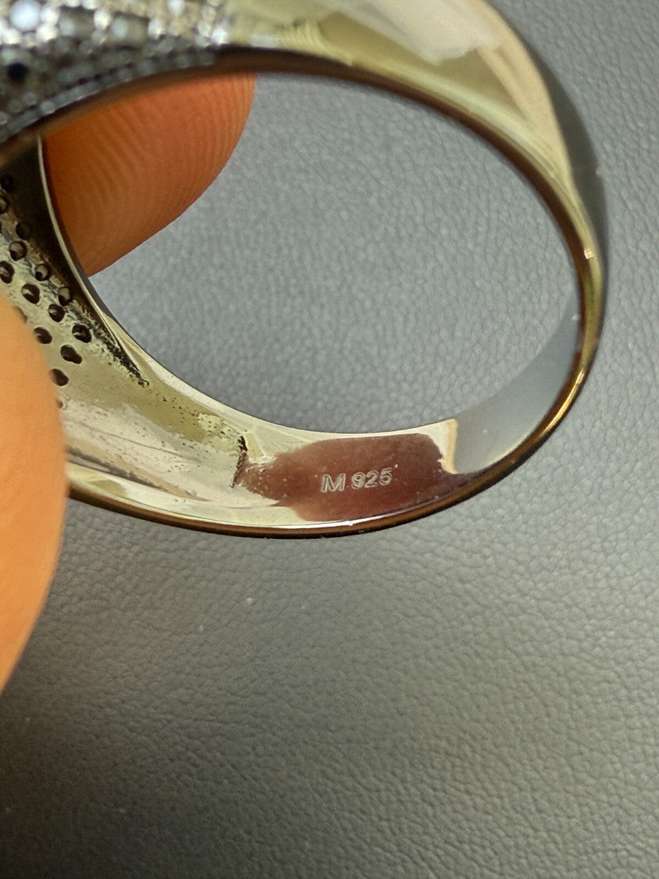 Black MOISSANITE Everyday Classic Square Ring - Black Rhodium Over 925 Silver