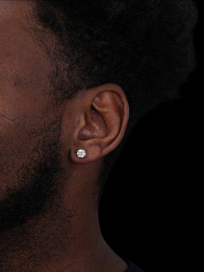 2ct Real DIAMOND Stud Earrings - 14k Yellow Gold - 6.5mm