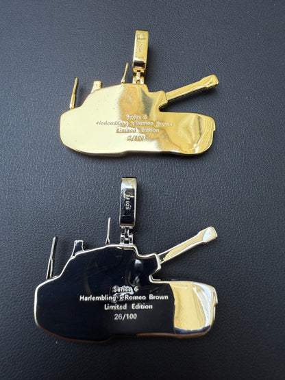 SERIES 6: Limited Edition Moissanite Army Tank Pendant Harlembling x Romeo Brown