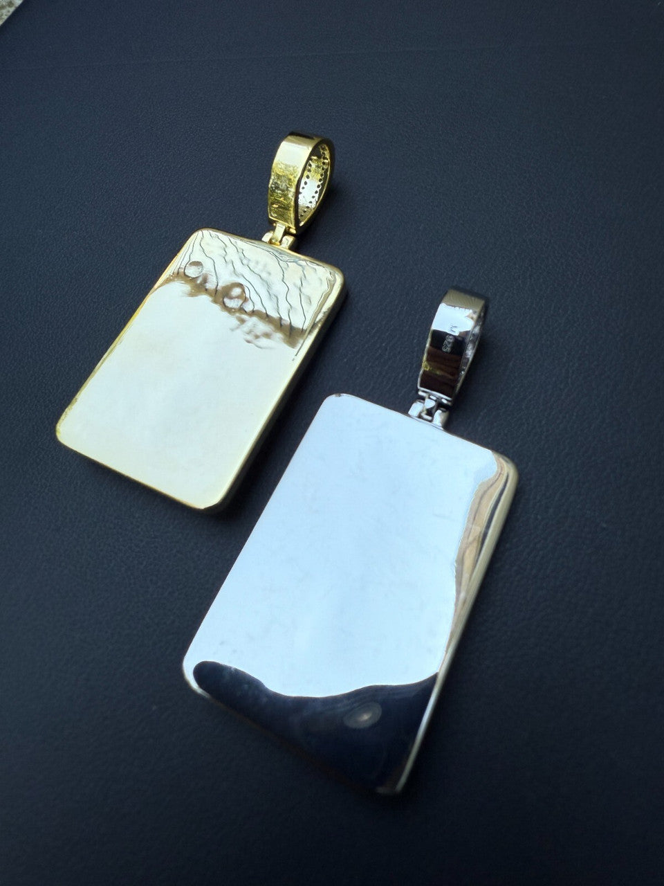 MOISSANITE Holy Kaaba & Allah Pendant - 14k Gold Vermeil or 925 Silver - Medium 2.25"