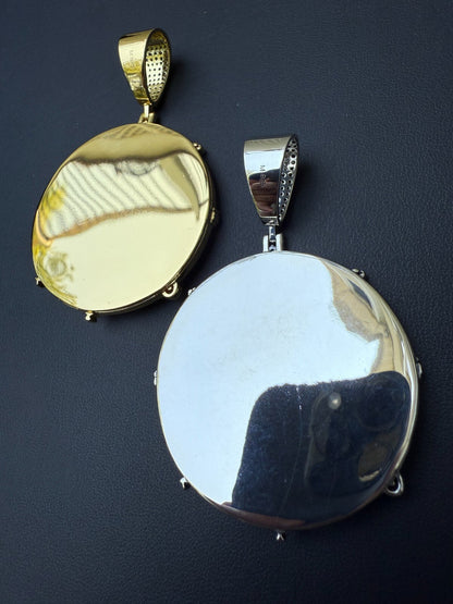 MOISSANITE Baphomet Satan - 14k Gold Vermeil or 925 Silver - Large 3"