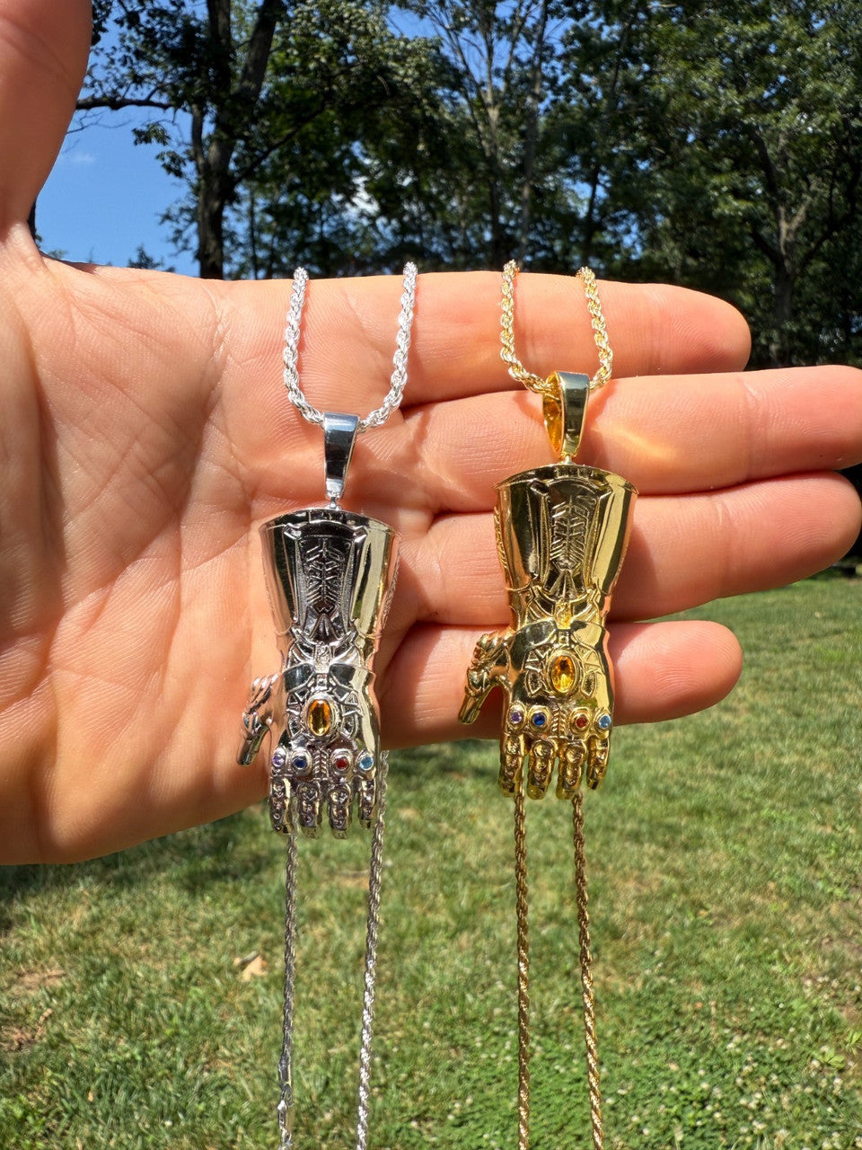 SERIES 7: Limited Edition Infinity Gauntlet Glove Pendant Harlembling x Big E The Jeweler