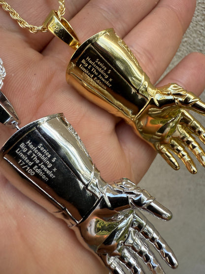 SERIES 7: Limited Edition Infinity Gauntlet Glove Pendant Harlembling x Big E The Jeweler
