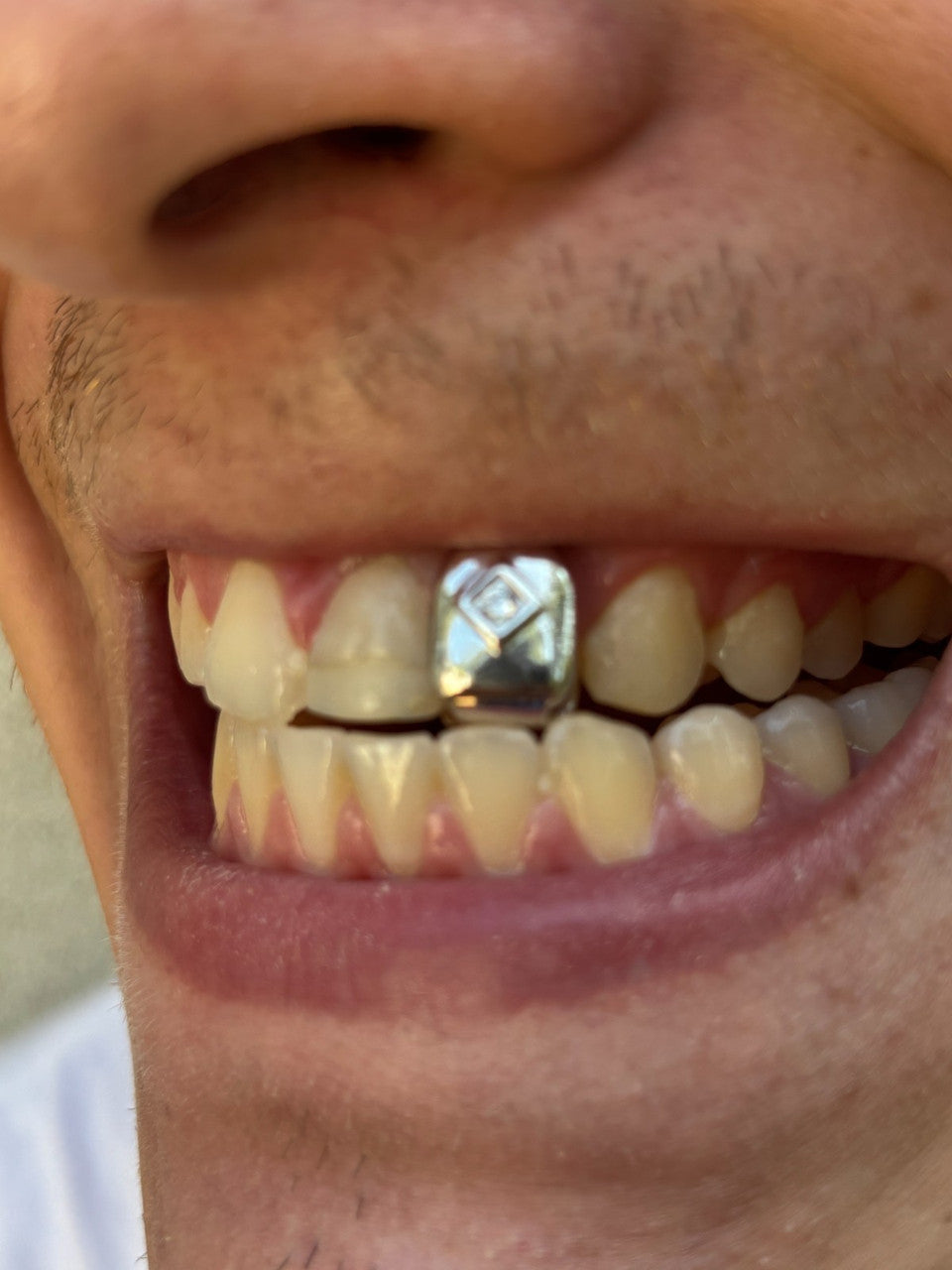Solid 925 Sterling CZ Silver Single Tooth Grillz Real Custom Hip Hop Grills Caps
