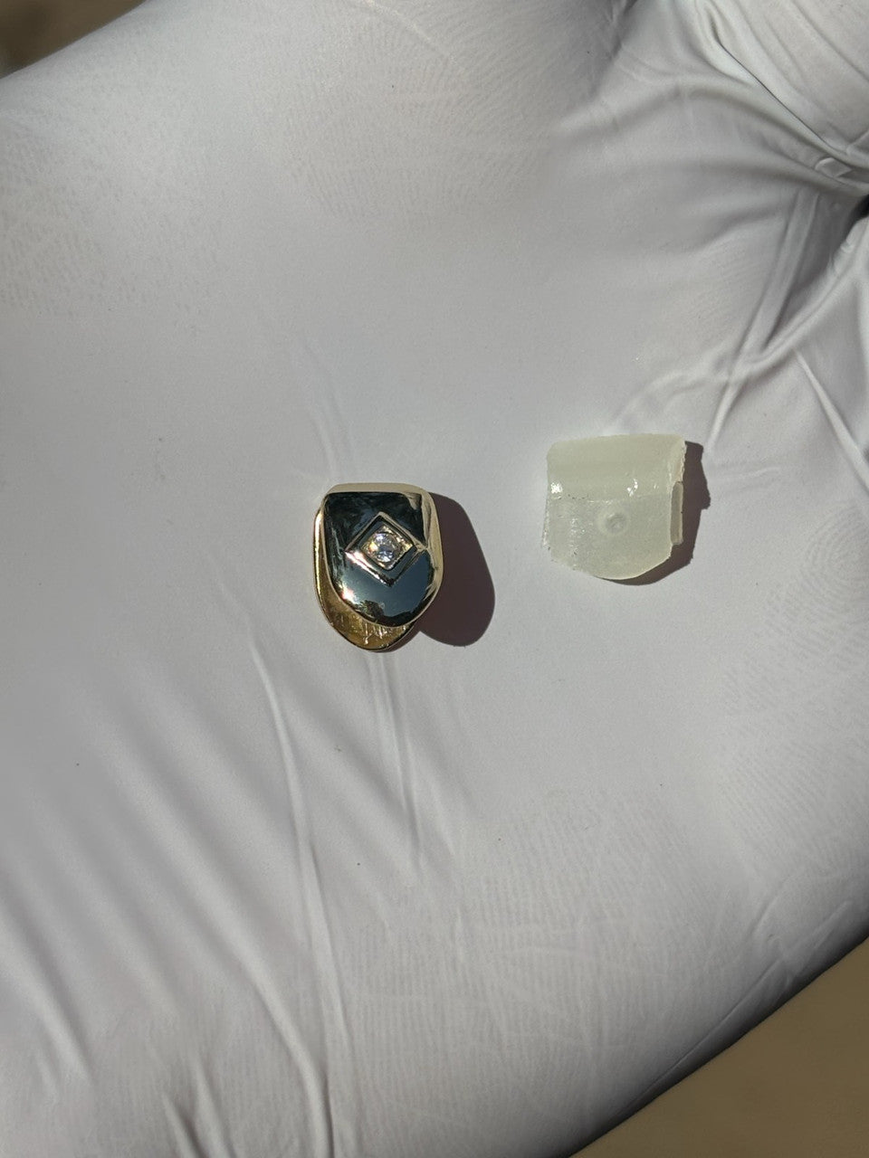 Solid 925 Sterling CZ Silver Single Tooth Grillz Real Custom Hip Hop Grills Caps