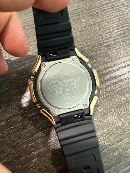 MOISSANITE Real 14k Gold Over 925 Silver Iced Casio G Shock GA2100 Hip Hop Watch